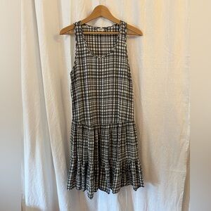 L’Agence mini cotton sundress in a grey check. Size Small/Medium.